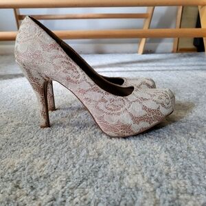 Lace Heels Size 8